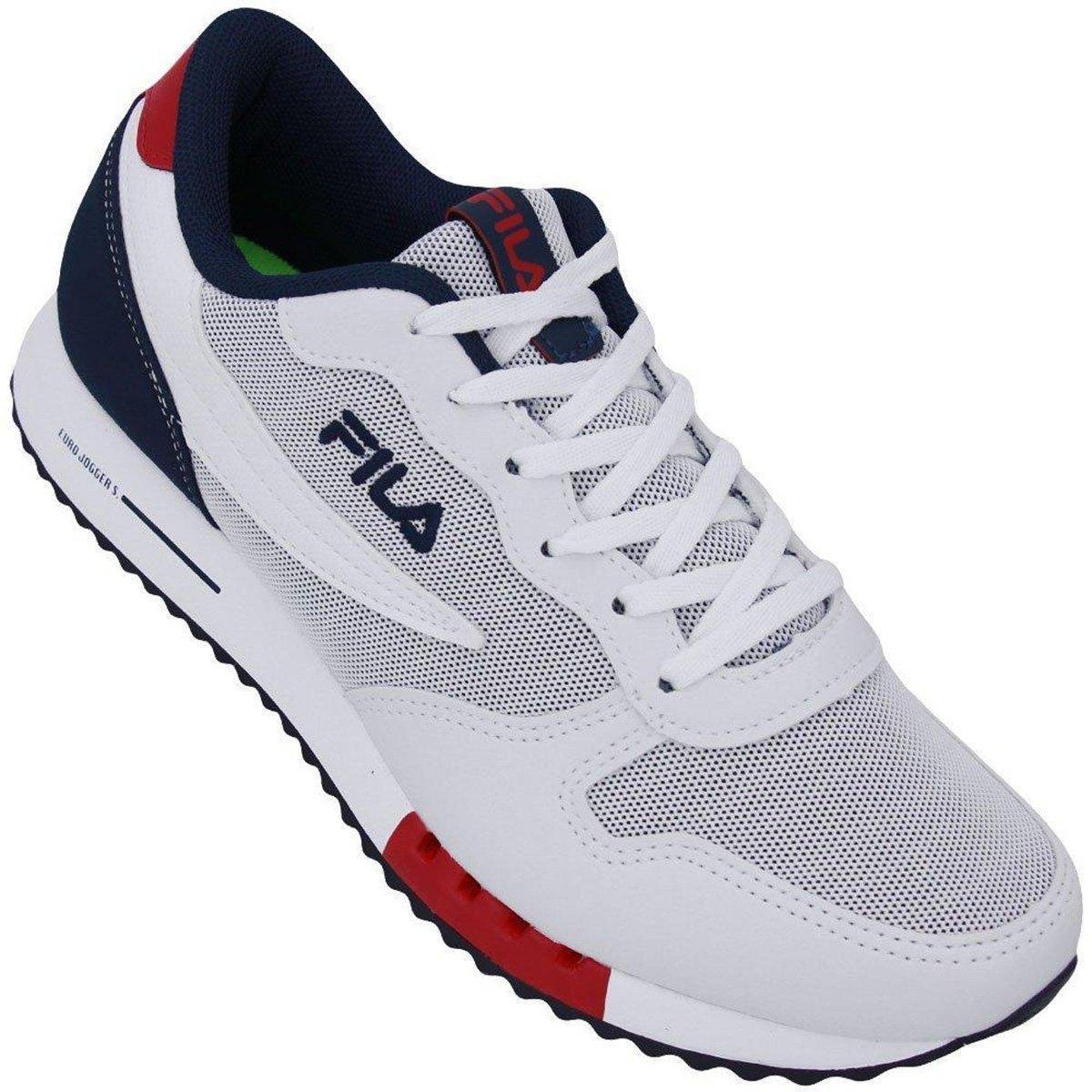 Tênis Fila Jogger Euro Sport Masculino Branco+Azul Netshoes
