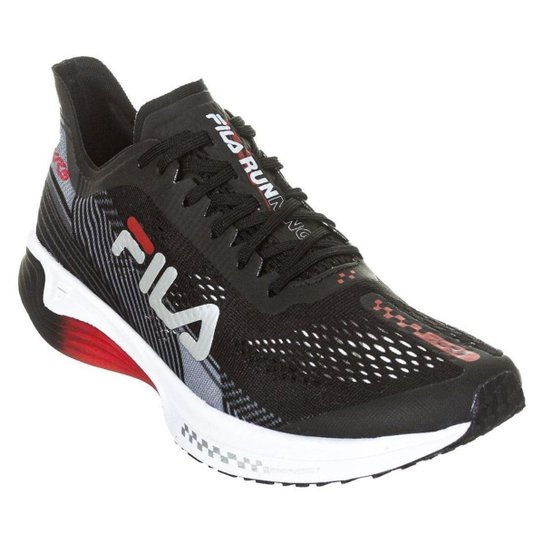 Tênis Fila Masculino KR5 F01R004104 - Preto+Vermelho Menor preço em Tênis Fila Masculino KR5 F01R004104 - Preto+Vermelho