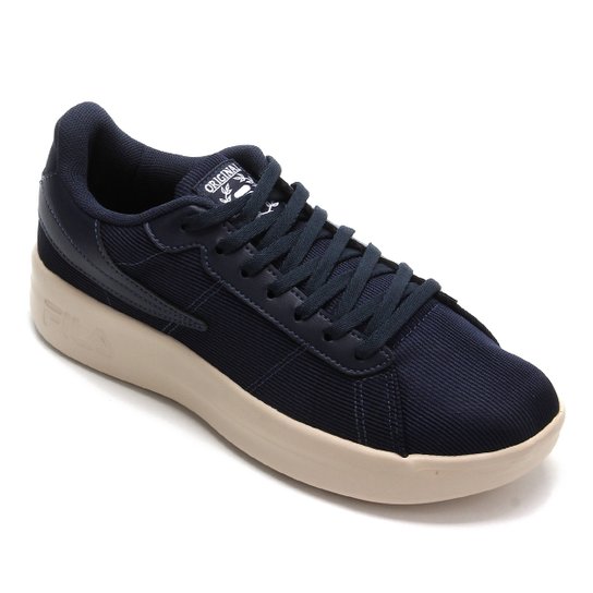 Tenis Fila Original Court Masculino - Marinho Menor preço em Tenis Fila Original Court Masculino - Marinho