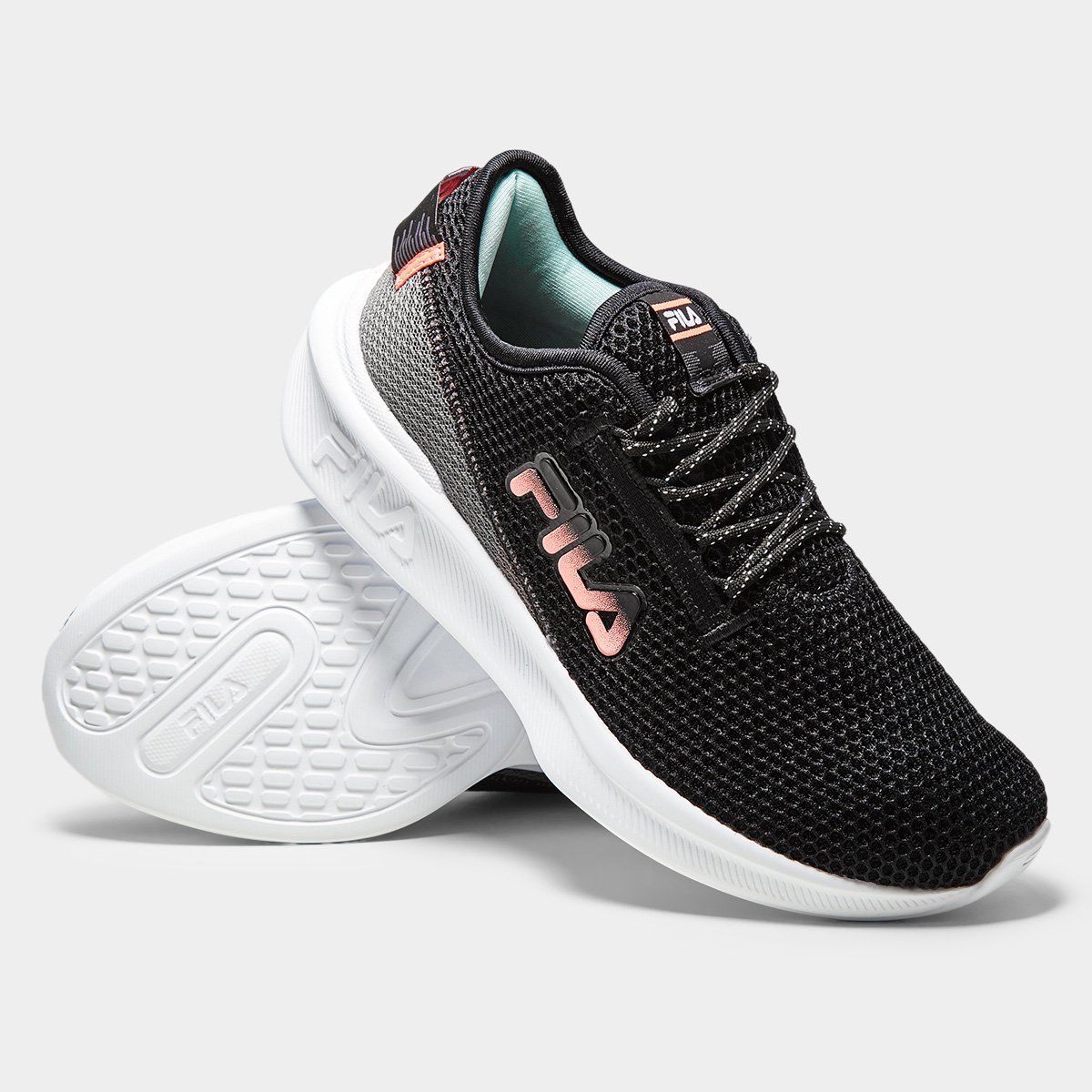 Tênis Fila Player Feminino Preto+Rosa Netshoes - Main Image