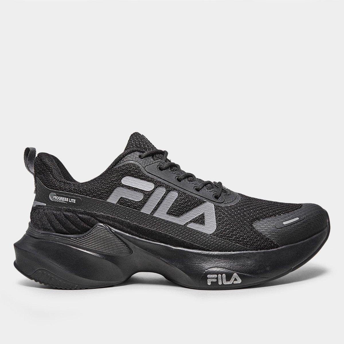 Tênis Fila Progress Lite Masculino Preto+Cinza Netshoes
