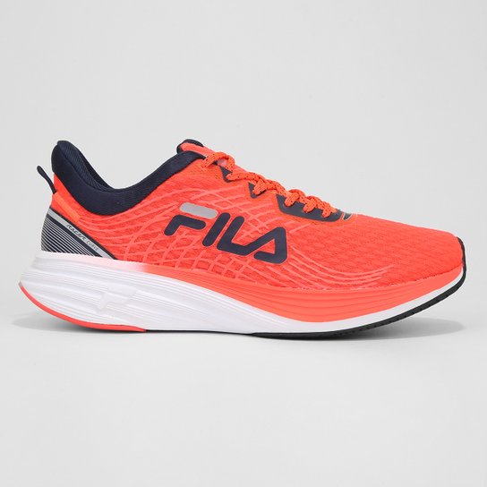 Tenis Fila Racer Curve Masculino - Coral+Azul Menor preço em Tenis Fila Racer Curve Masculino - Coral+Azul