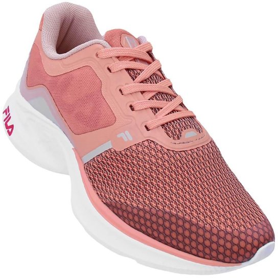 Tênis Fila Racer Move Feminino - Salmão+Branco Menor preço em Tênis Fila Racer Move Feminino - Salmão+Branco