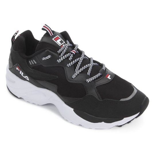 Tênis Fila Rippler Masculino - Preto+Branco Menor preço em Tênis Fila Rippler Masculino - Preto+Branco