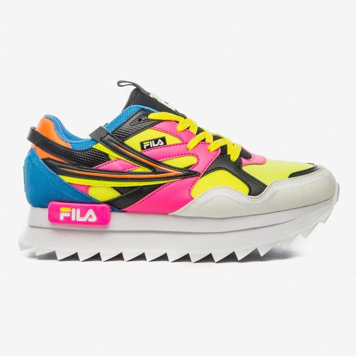 Deportivas Blancas Mujer Tenis Fila Orbit Stripe Blanco Amarillo