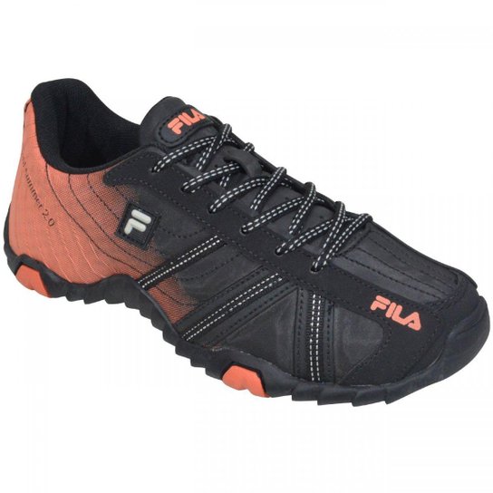 Tênis Fila Slant Summer - Preto+Salmão Menor preço em Tênis Fila Slant Summer - Preto+Salmão