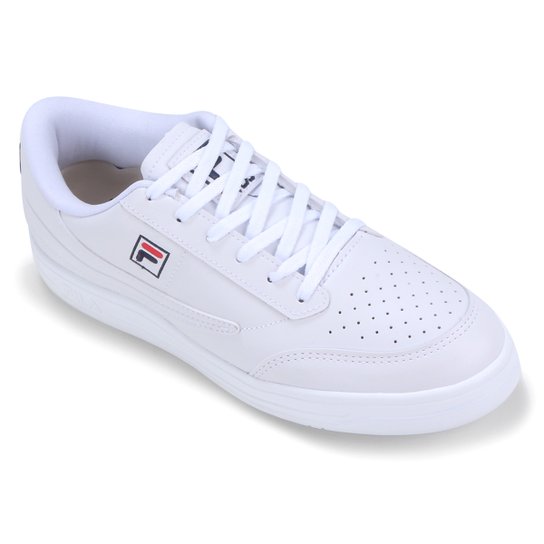 Tênis Fila Tennis 88 Masculino - Branco+Marinho Menor preço em Tênis Fila Tennis 88 Masculino - Branco+Marinho