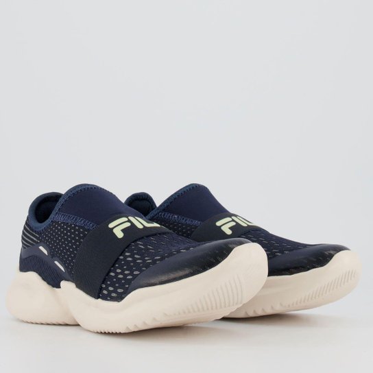 Tenis Fila Trend Kids Feminino Infantil - Marinho Menor preço em Tenis Fila Trend Kids Feminino Infantil - Marinho