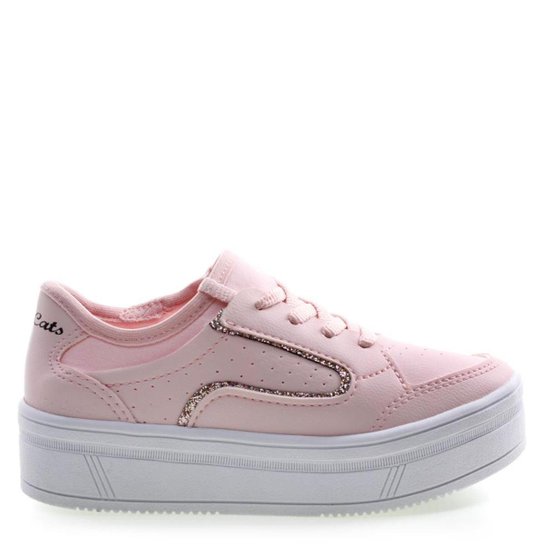 Tênis Flatform Infantil Pink Cats Pink 35 - Rosa Escuro+Rosa Menor preço em Tênis Flatform Infantil Pink Cats Pink 35 - Rosa Escuro+Rosa