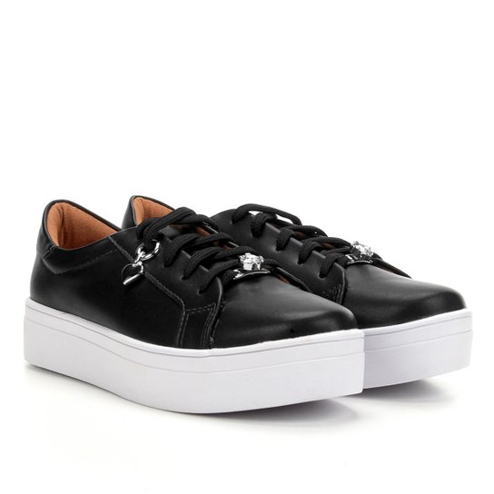 Tênis Flatform Somoda com Pingente Feminino - Preto é ruim? Tênis Flatform Somoda com Pingente Feminino - Preto é boa?