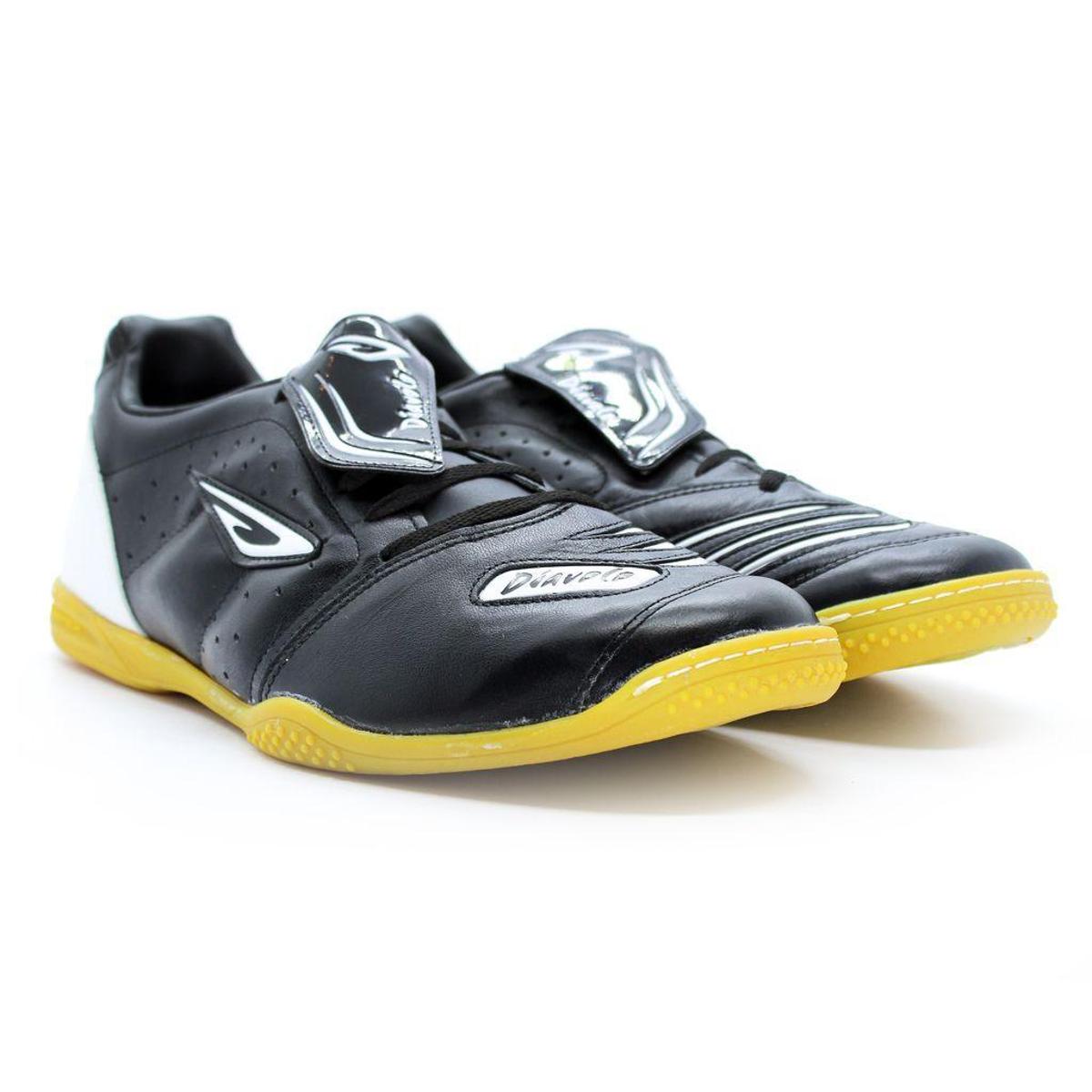 Tenis Futsal Couro Diavolo Tamanho Grande - Preto | Netshoes