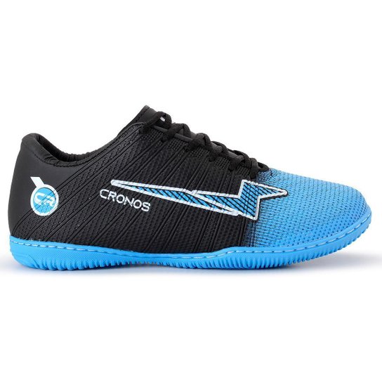 Tenis Futsal Cronos Quadra lisa Masculino Feminino Sola Costurada - Preto+Azul é ruim? Tenis Futsal Cronos Quadra lisa Masculino Feminino Sola Costurada - Preto+Azul é boa?