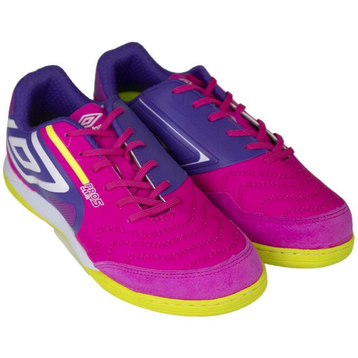 Tênis Futsal Umbro Pro Bump Club Masculino Pink+Roxo Netshoes