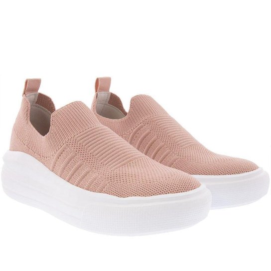 Tênis Gabriela Casual Feminino Puxador Knit Nude - 39 - Nude Menor preço em Tênis Gabriela Casual Feminino Puxador Knit Nude - 39 - Nude