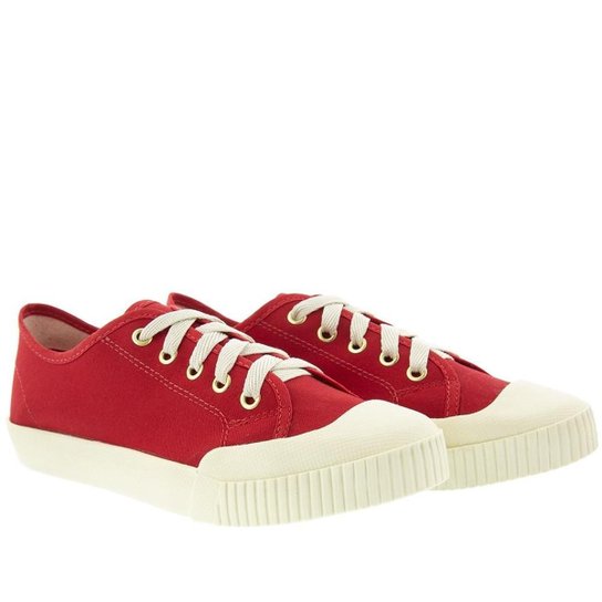 Tênis Gabriela Casual Pespontos Tecido Vermelho - Vermelho Menor preço em Tênis Gabriela Casual Pespontos Tecido Vermelho - Vermelho
