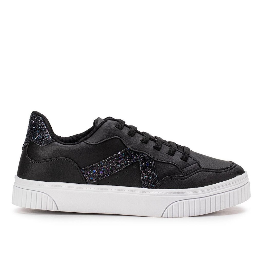 Tênis Godiva Casual Glitter Feminino Preto