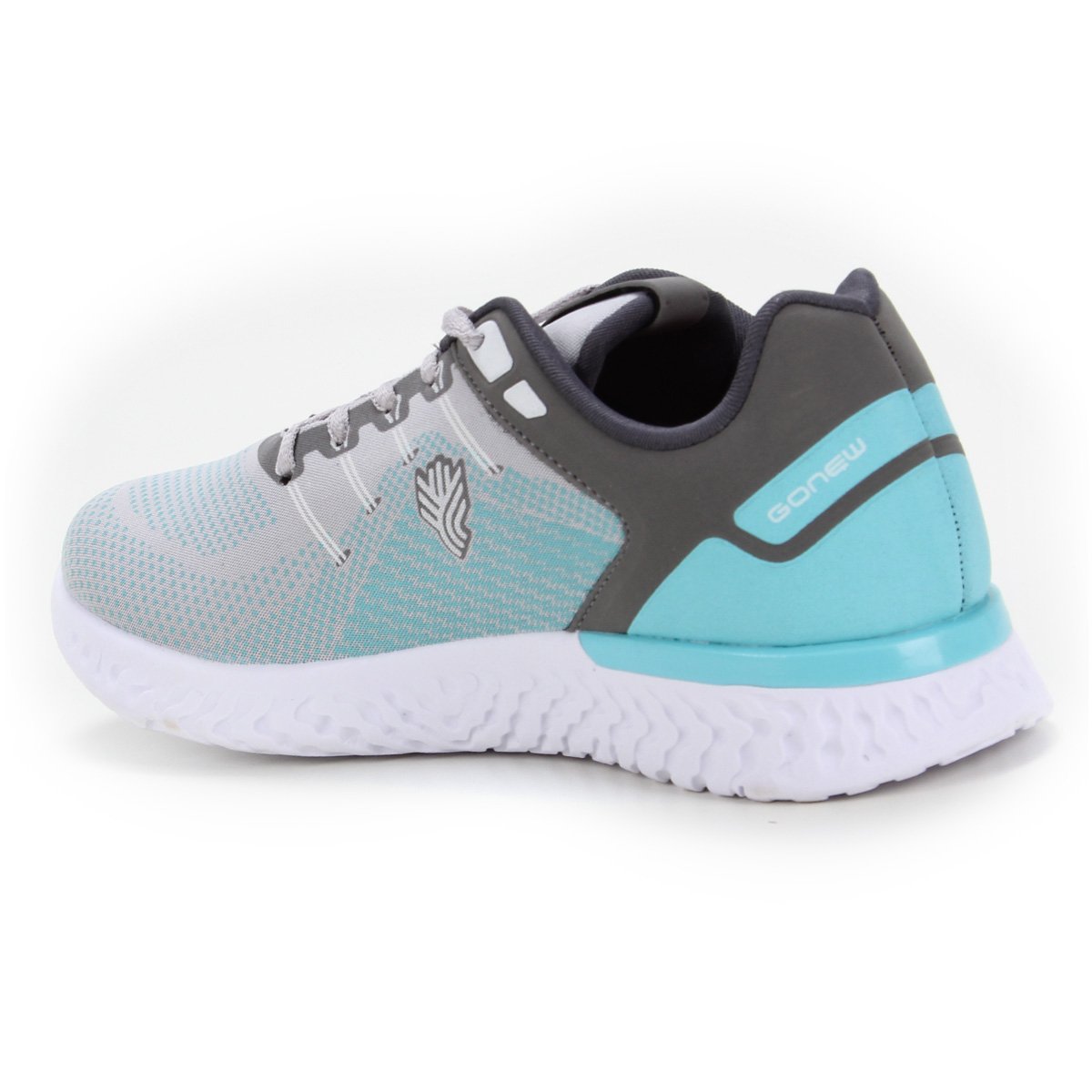 tenis verde com cinza