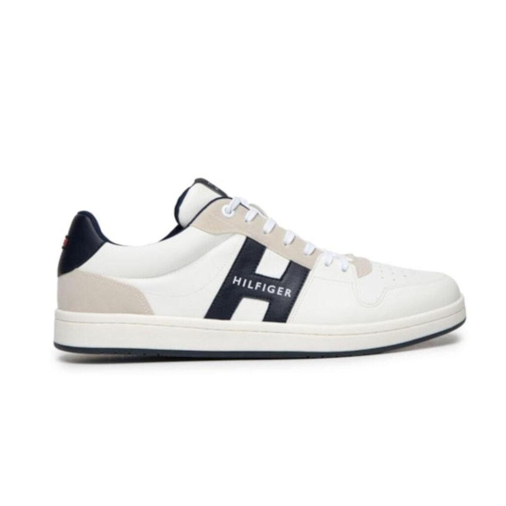 Tênis H Low Cut Lace Up Sneaker Masculino Branco e Azul
