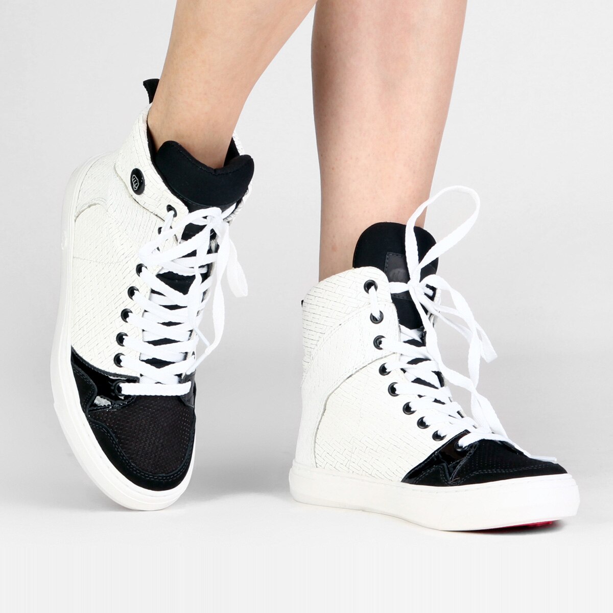 Tênis Hardcore Footwear Cano Alto Cadarço - Preto+Branco | Netshoes