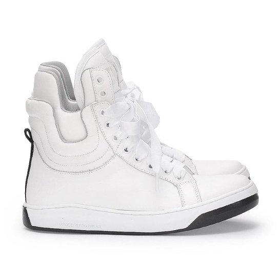 Tênis Hardcorefootwear De Couro Botinha Tratorado Para Academia Collab Juju Salimeni White Leather
