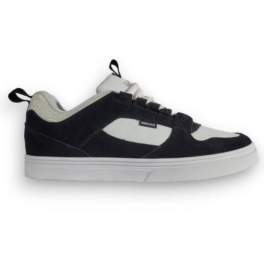 Tênis Hocks Pop Lite Preto e Branco PetPoa Skate Camurça