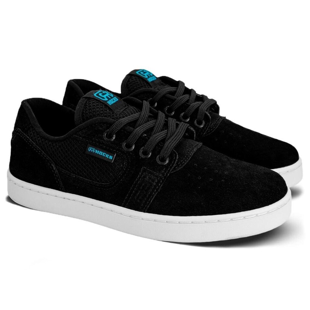 Tênis Hocks Skate De La Calle Preto Turquesa