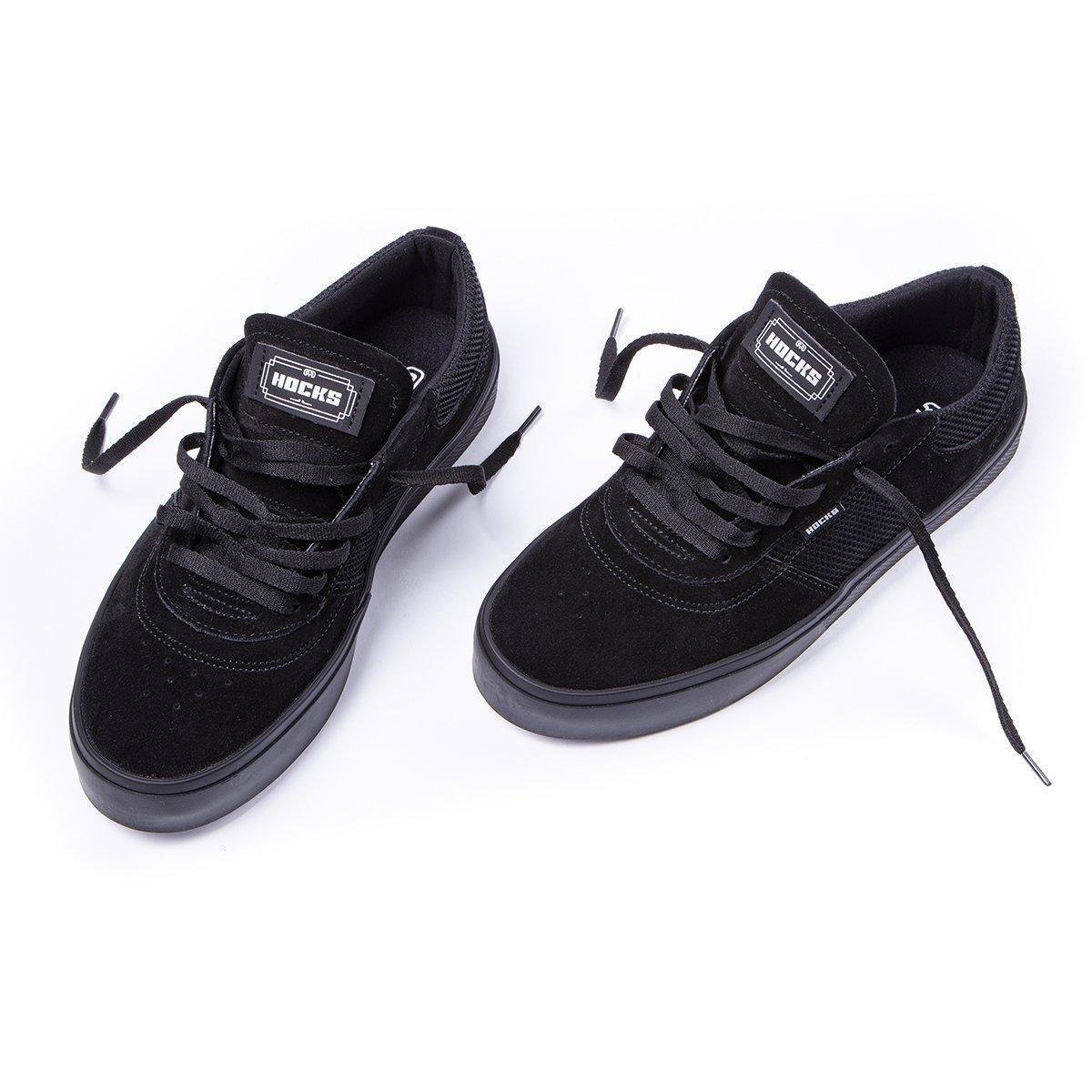 Tênis Hocks Tempus Extra Black Preto Skate Camurça Menor preço em Tênis Hocks Tempus Extra Black Preto Skate Camurça