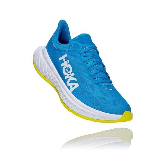 Menor preço em Tênis HOKA Carbon X 2 Masculino - Amarelo / Branco 42 - Azul+Branco