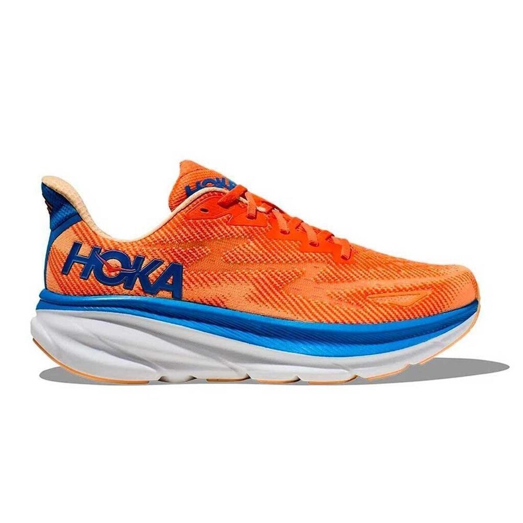 Tênis Hoka Clifton 9 Masculino Laranja e Azul