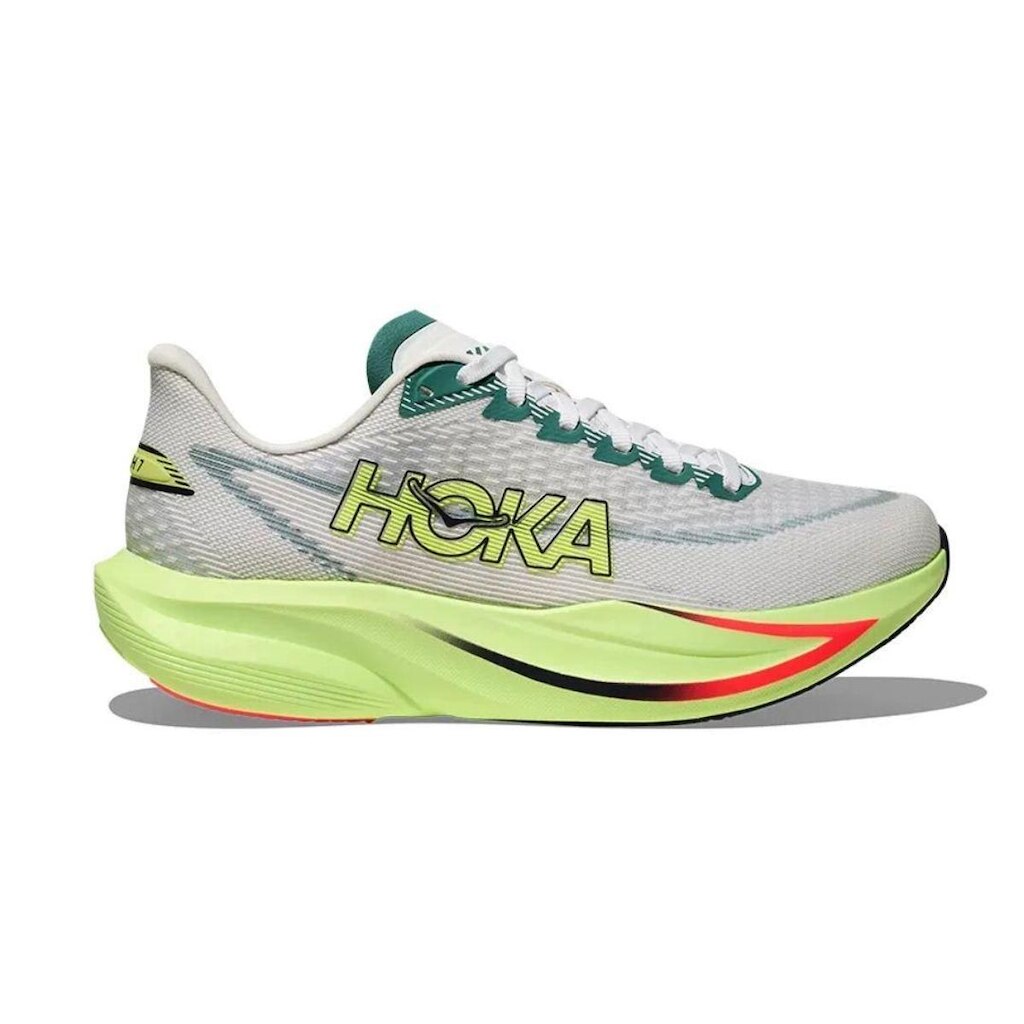 Tênis HOKA Mach 7 Feminino Cinza e Verde