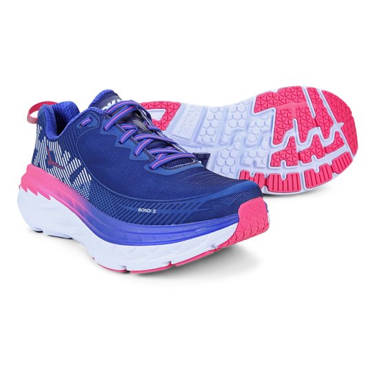 Tênis Hoka One One Bondi 5 Feminino - Azul+Verde