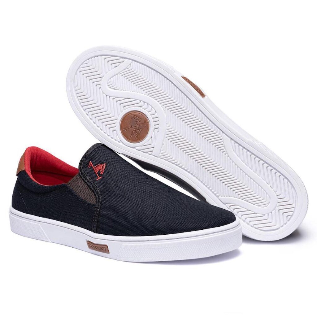 Tênis Iate Masculino Slip On Elástico Conforto Polo Joy