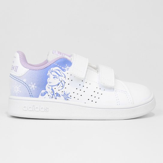 Tênis Infantil Adidas Advantage Frozen I Menina - Branco+Areia Menor preço em Tênis Infantil Adidas Advantage Frozen I Menina - Branco+Areia