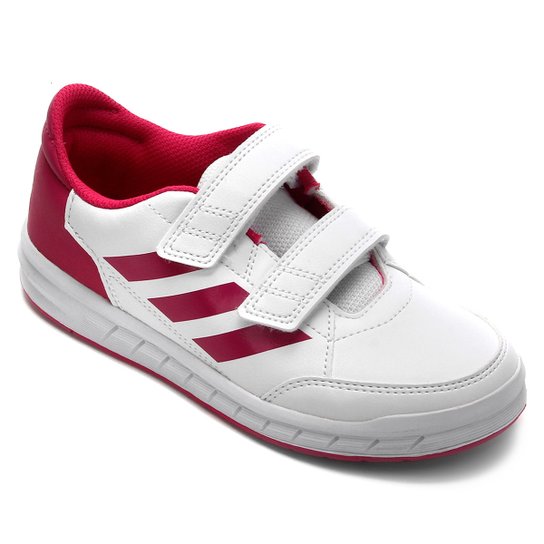 Tênis Infantil Adidas Altasport - Branco+Rosa Menor preço em Tênis Infantil Adidas Altasport - Branco+Rosa