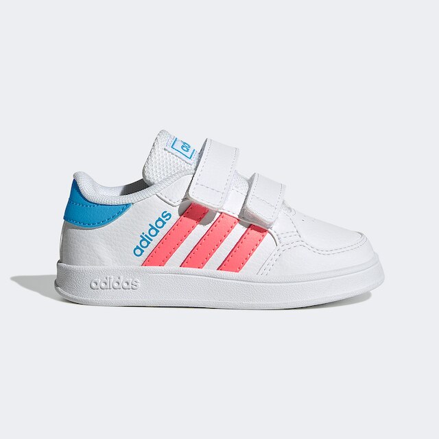 Tênis Infantil Adidas Breaknet CF I Cano Baixo - Branco+Laranja Menor preço em Tênis Infantil Adidas Breaknet CF I Cano Baixo - Branco+Laranja