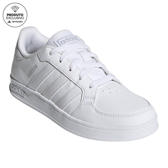 Tênis Infantil Adidas Breaknet K - Branco+Cinza