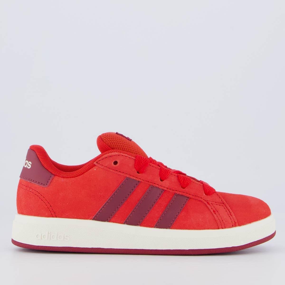 Tênis Infantil Adidas Grand Court Unissex Vermelho Netshoes