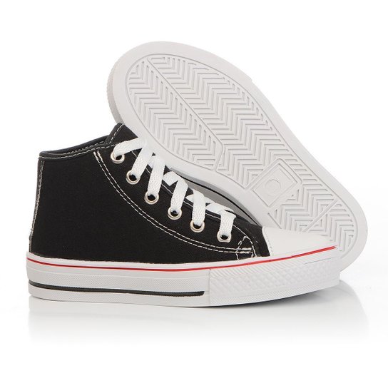 Tenis Infantil All Maga Star Botinha Cano Alto Preto - Preto Menor preço em Tenis Infantil All Maga Star Botinha Cano Alto Preto - Preto