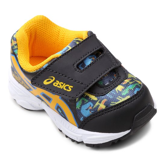 Tênis Infantil Asics Sugar Baby 3 TS Running - Preto+Amarelo Menor preço em Tênis Infantil Asics Sugar Baby 3 TS Running - Preto+Amarelo