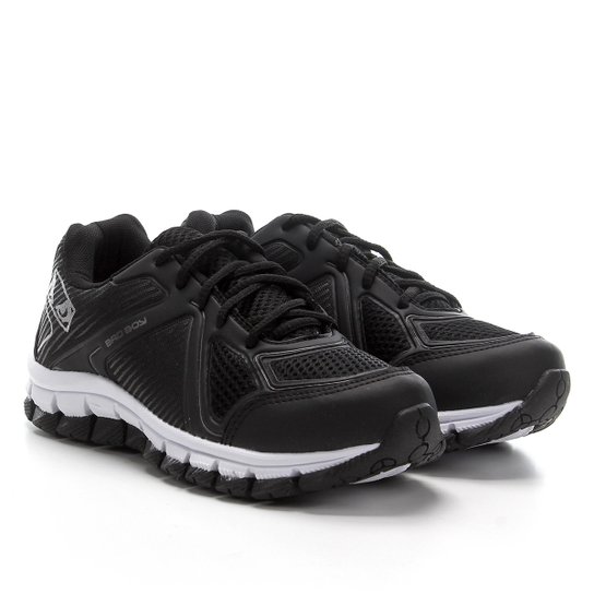 Tênis Infantil Bad Boy Jogging Masculino - Preto+Prata