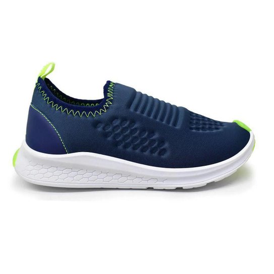 Tênis Infantil Batatinha Calce Fácil Slip On Preto 33 - Azul Menor preço em Tênis Infantil Batatinha Calce Fácil Slip On Preto 33 - Azul