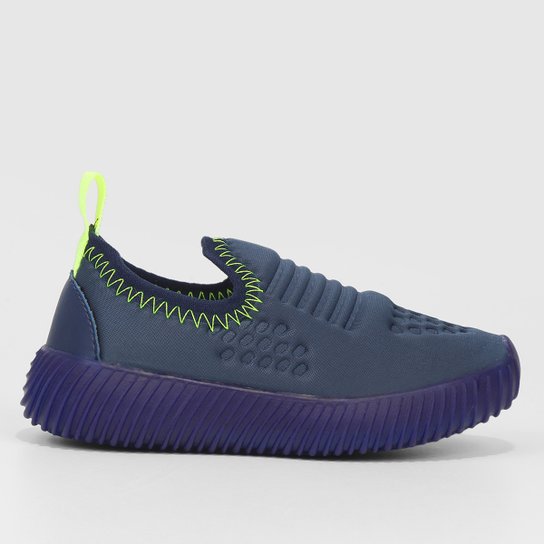 Tênis Infantil Batatinha Led Menino - Marinho+Verde Menor preço em Tênis Infantil Batatinha Led Menino - Marinho+Verde