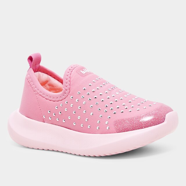 Tênis Infantil Bibi Flash Baby Com Strass Menina