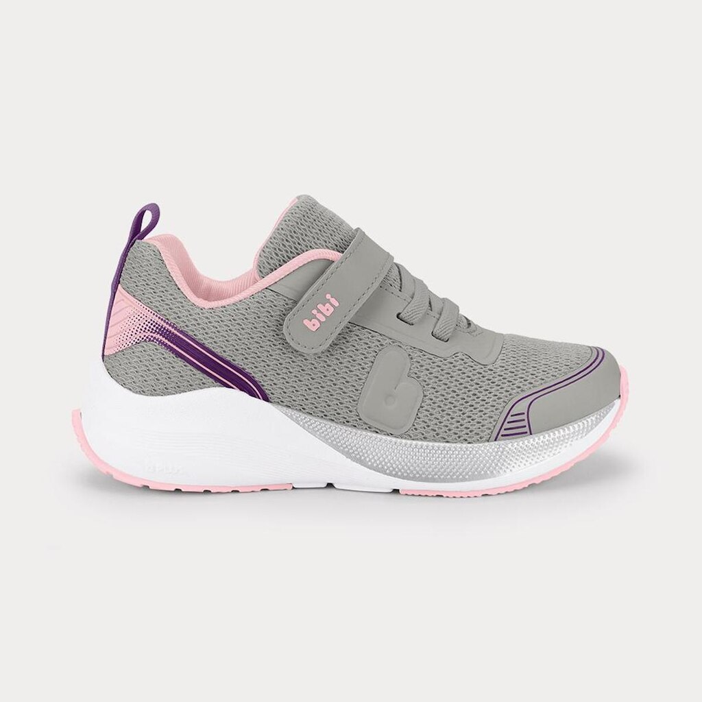 Tênis Infantil Bibi High School Cinza com Rosa 1248048