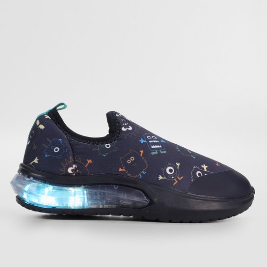 Tênis Infantil Bibi Space Com Led Masculino - Marinho Menor preço em Tênis Infantil Bibi Space Com Led Masculino - Marinho