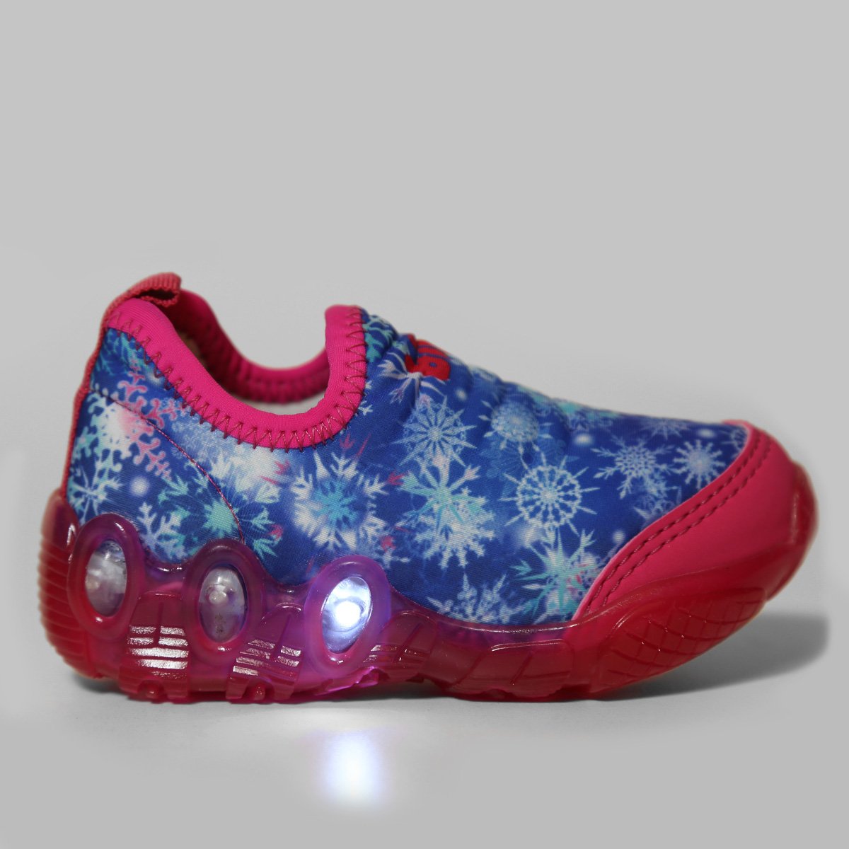 Tênis Infantil Bibi Space Wave Luzinha Feminino Pink+Azul Netshoes