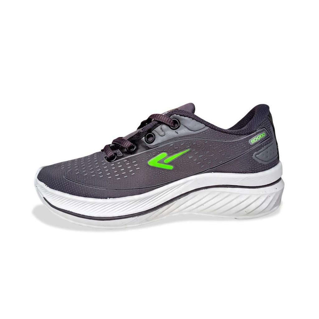 Tênis Infantil Box 200 Jogger BK2104 - Off Grafite/Verde