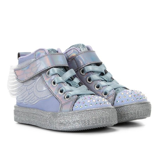 Tênis Infantil Cano Alto Skechers Shuffle Lite Lil Sparkle Wing Feminino - Lilás é ruim? Tênis Infantil Cano Alto Skechers Shuffle Lite Lil Sparkle Wing Feminino - Lilás é boa?