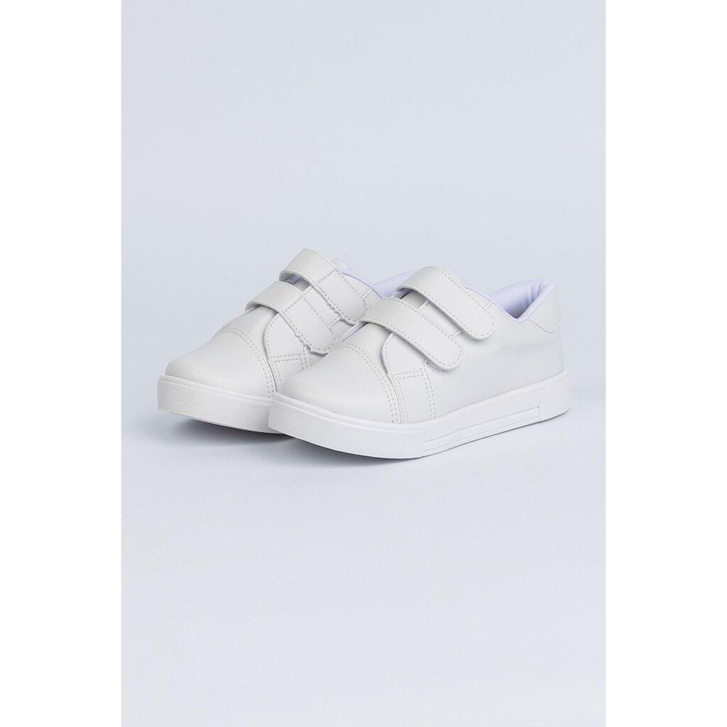 Tênis Infantil Casual Branco com Duplo Velcro