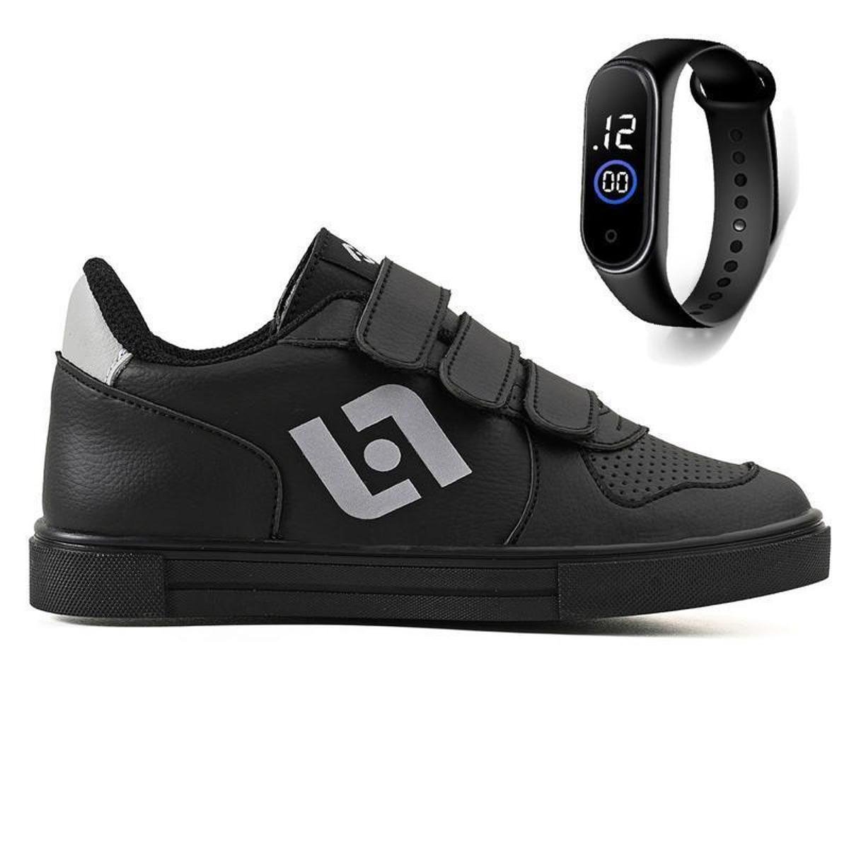 Tenis Infantil Casual Escolar Sapatenis Homem Street Calce Facil + Relogio Menor preço em Tenis Infantil Casual Escolar Sapatenis Homem Street Calce Facil + Relogio